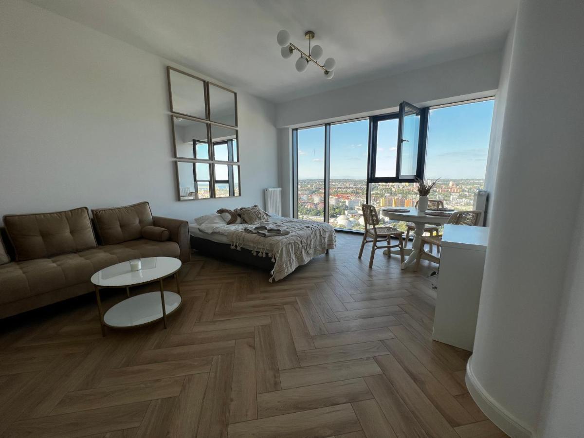 Hanza Tower Szczecin, Floor 21, City - River View Exterior foto